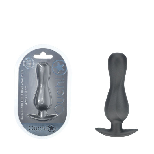 Shots Toys | OUCH! Curvy Anal Plug - Gun Metal