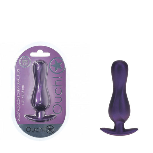 Shots Toys | OUCH! Curvy Anal Plug - Metallic Purple