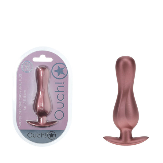 Shots Toys | OUCH! Curvy Anal Plug - Rose Gold