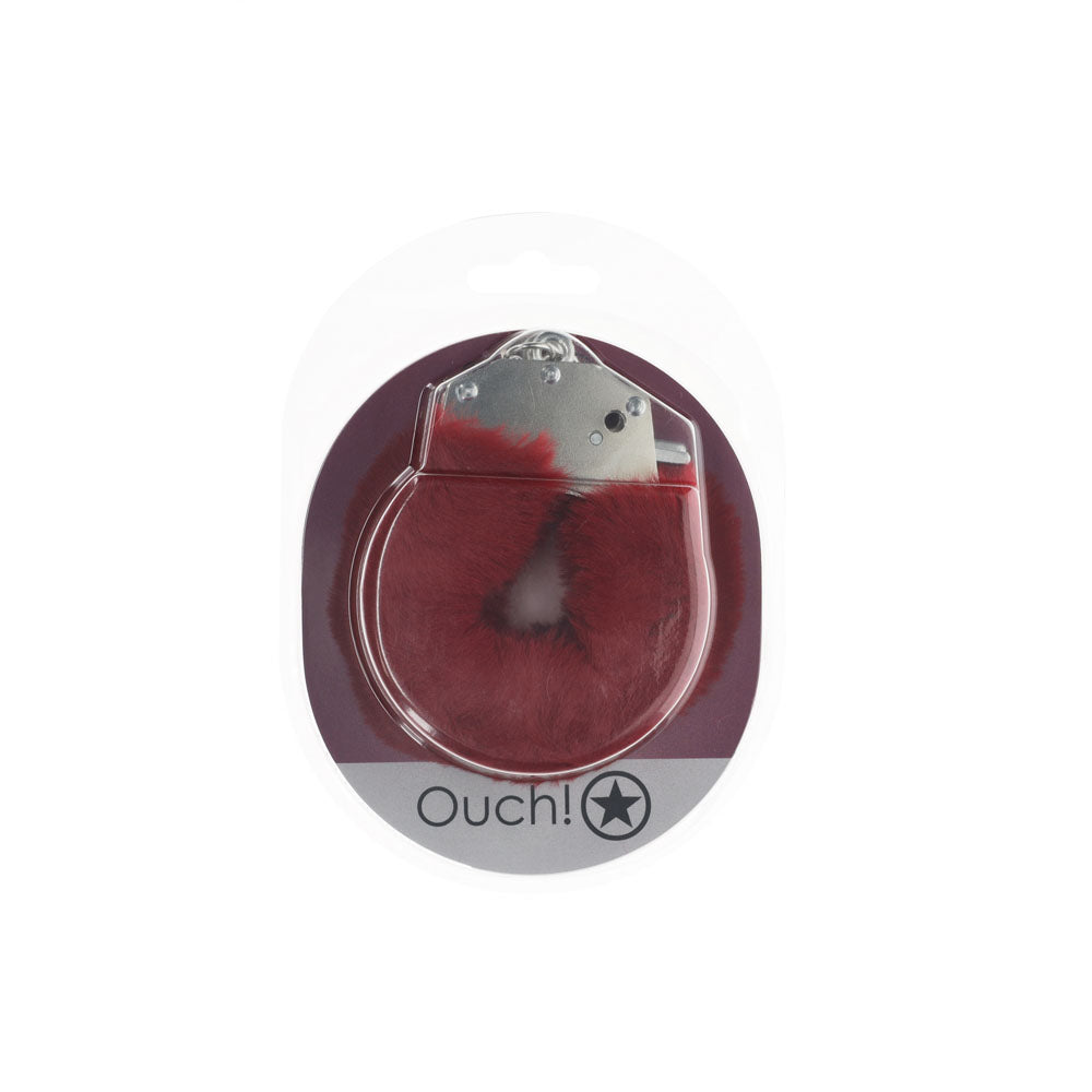 Shots Toys | OUCH! Heavy-Duty Fluffy Cuffs - Burgundy