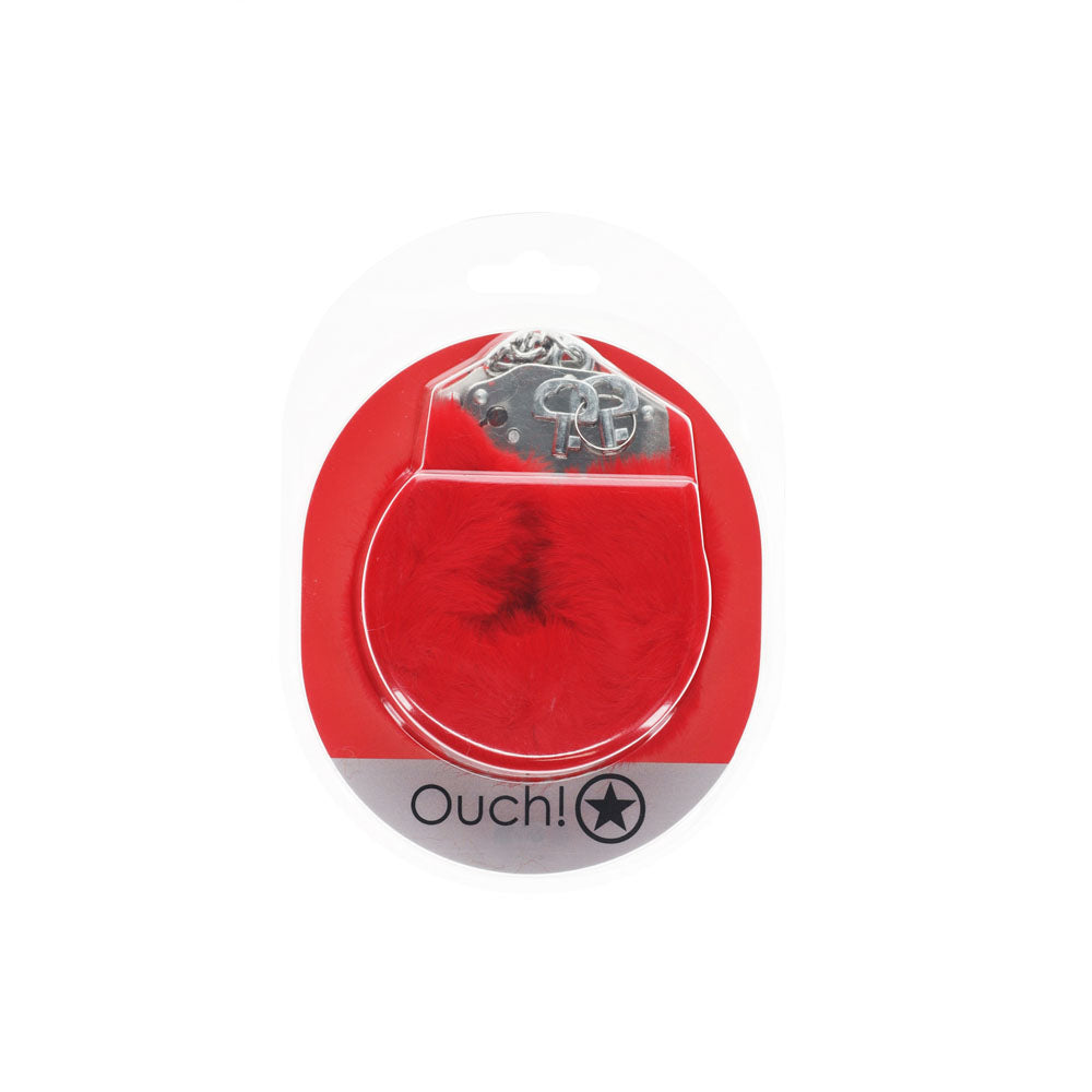 Shots Toys | OUCH! Heavy-Duty Fluffy Cuffs - Red