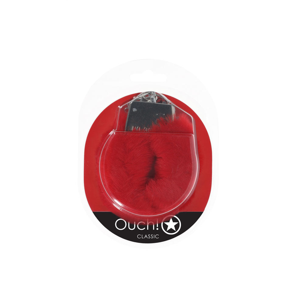 Shots Toys | OUCH! Classic Fluffy Cuffs - Red