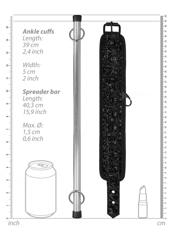 Shots Toys | Ouch! Luxury Spreader Bar Black