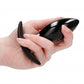 Shots Toys | OUCH! Interchangeable Butt Plug Set - Rounded Large Black