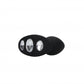 Shots Toys | OUCH! Large Diamond Butt Plug With Handle - Black 8.6 cm Butt Plug with Gem Base