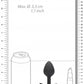 Shots Toys | OUCH! Large Diamond Butt Plug With Handle - Black 8.6 cm Butt Plug with Gem Base