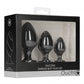 Shots Toys | OUCH! Swirled Butt Plug Set - Black