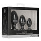 Shots Toys | OUCH! Diamond Shape Butt Plug Set - Black