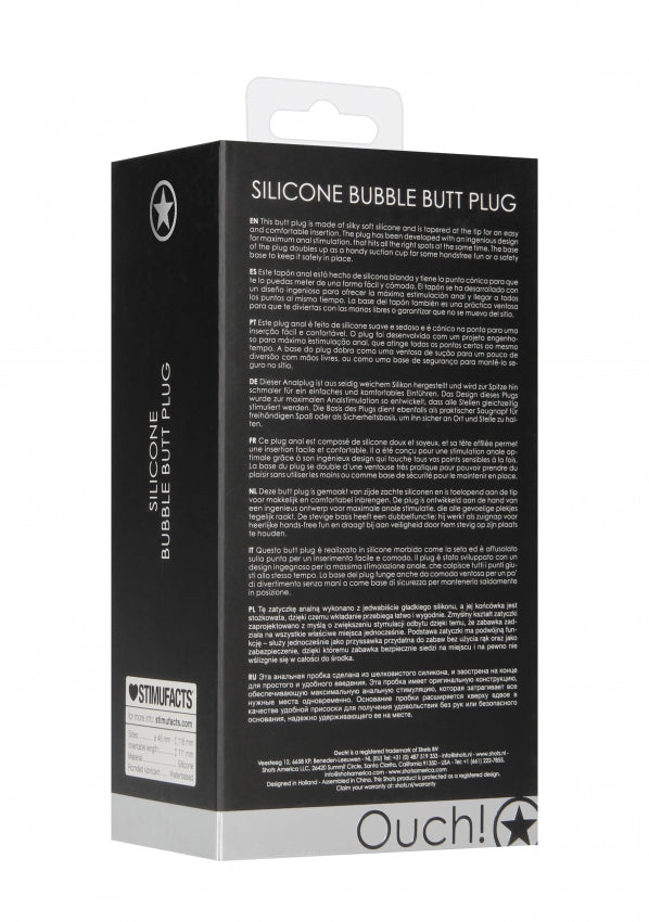 Shots Toys | OUCH! Bubble Butt Plug - Black