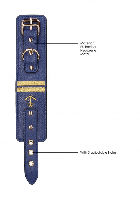 Shots Toys | Ouch! Wrist Cuffs - Sailor Theme - Blue