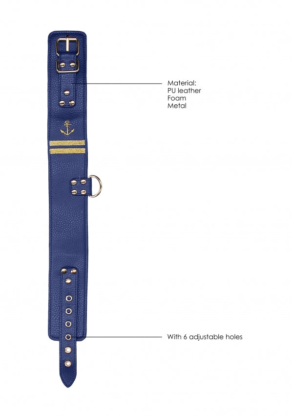 Shots Toys | Ouch! Collar With Leash - Sailor Theme - Blue