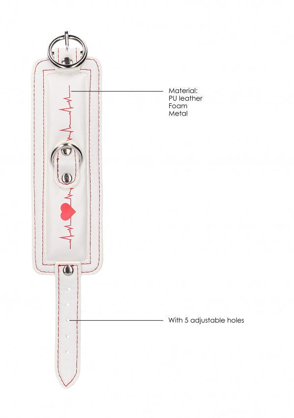 Shots Toys | Ouch! Wrist Cuffs - Nurse Theme - White