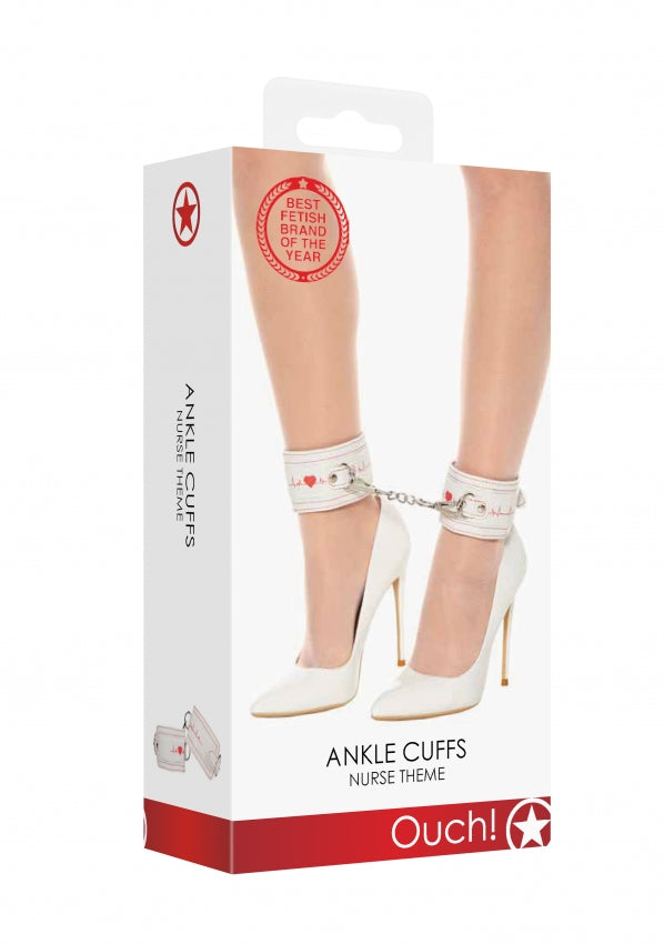 Shots Toys | Ouch! Ankle Cuffs - Nurse Theme - White