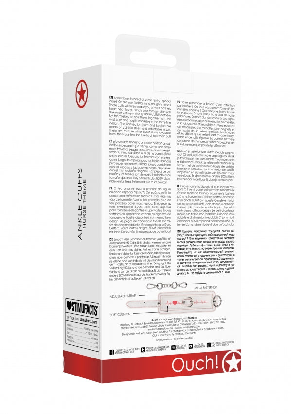 Shots Toys | Ouch! Ankle Cuffs - Nurse Theme - White