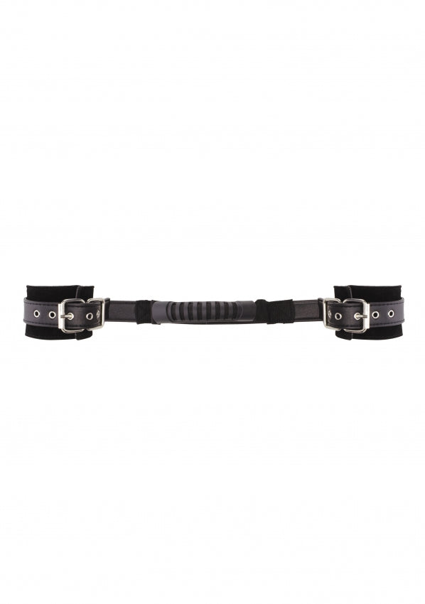 Shots Toys | OUCH! Bonded Leather Handcuffs With Handle - With Adjustable Straps