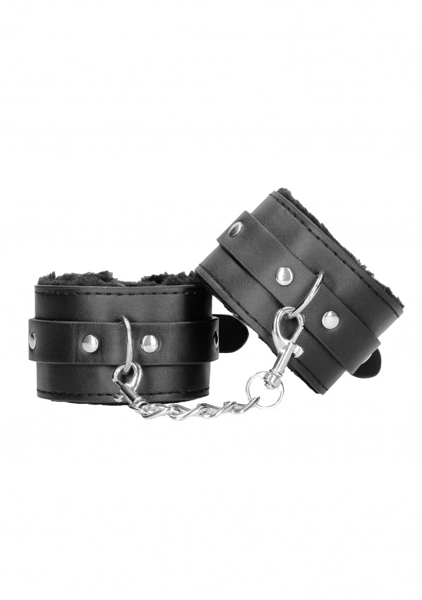 Shots Toys | OUCH! Plush Bonded Leather Handcuffs - With Adjustable Straps
