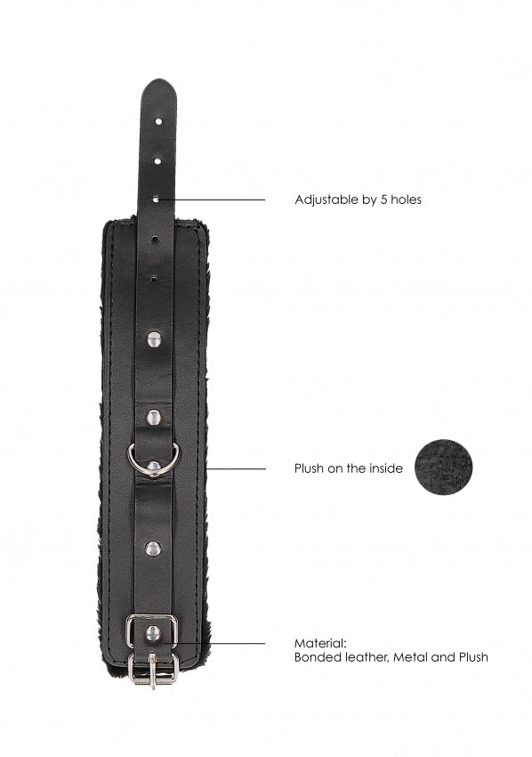 Shots Toys | OUCH! Plush Bonded Leather Handcuffs - With Adjustable Straps