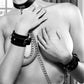 Shots Toys | OUCH! Bonded Leather Collar With Handcuffs - With Adjustable Straps and Chain
