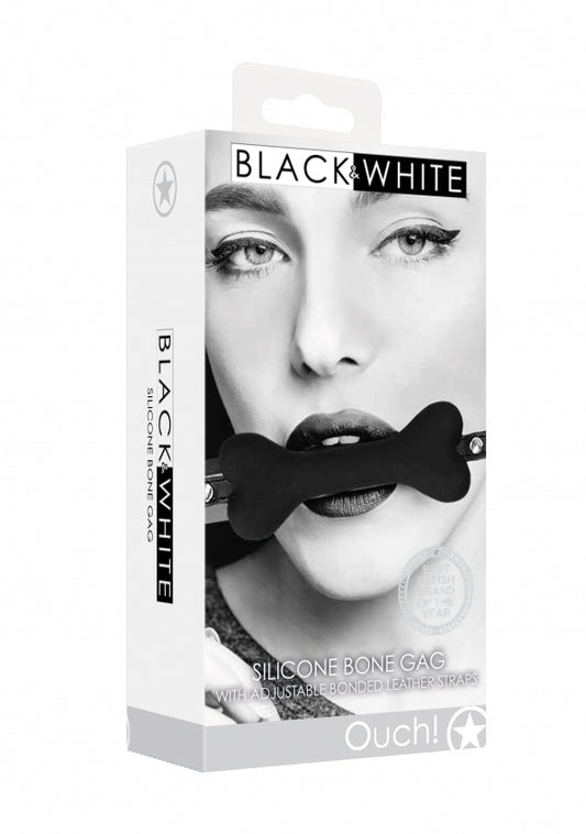 Shots Toys | OUCH! Silicone Bone Gag - With Adjustable Bonded Leather Straps