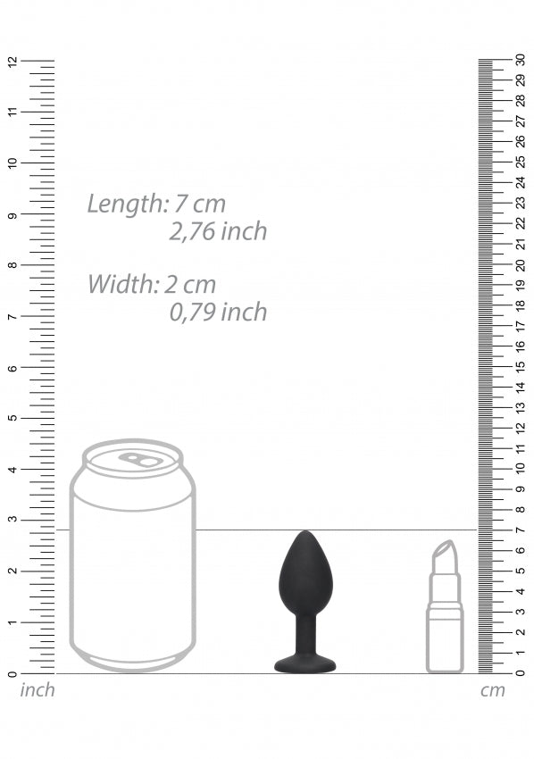 Shots Toys | OUCH! Silicone Butt Plug with Removable Jewel