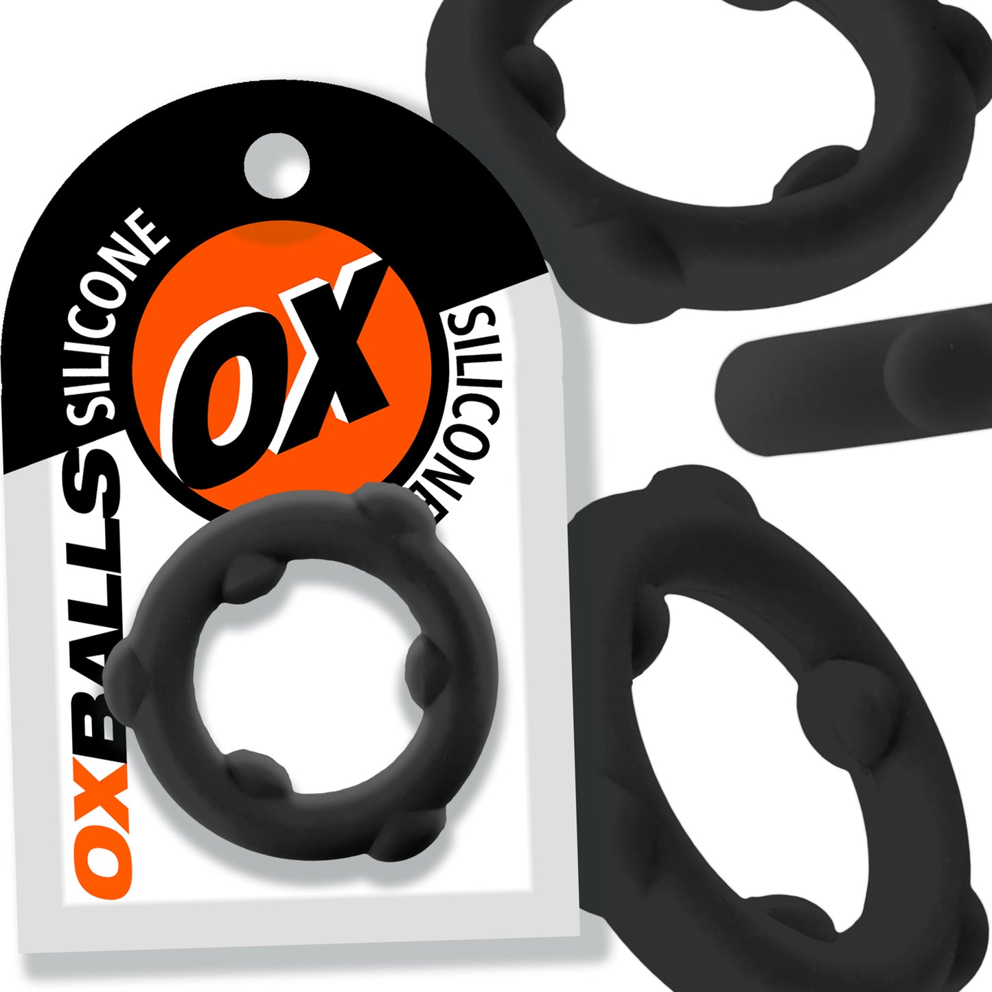 OxBalls Spinner Silicone Ring Black