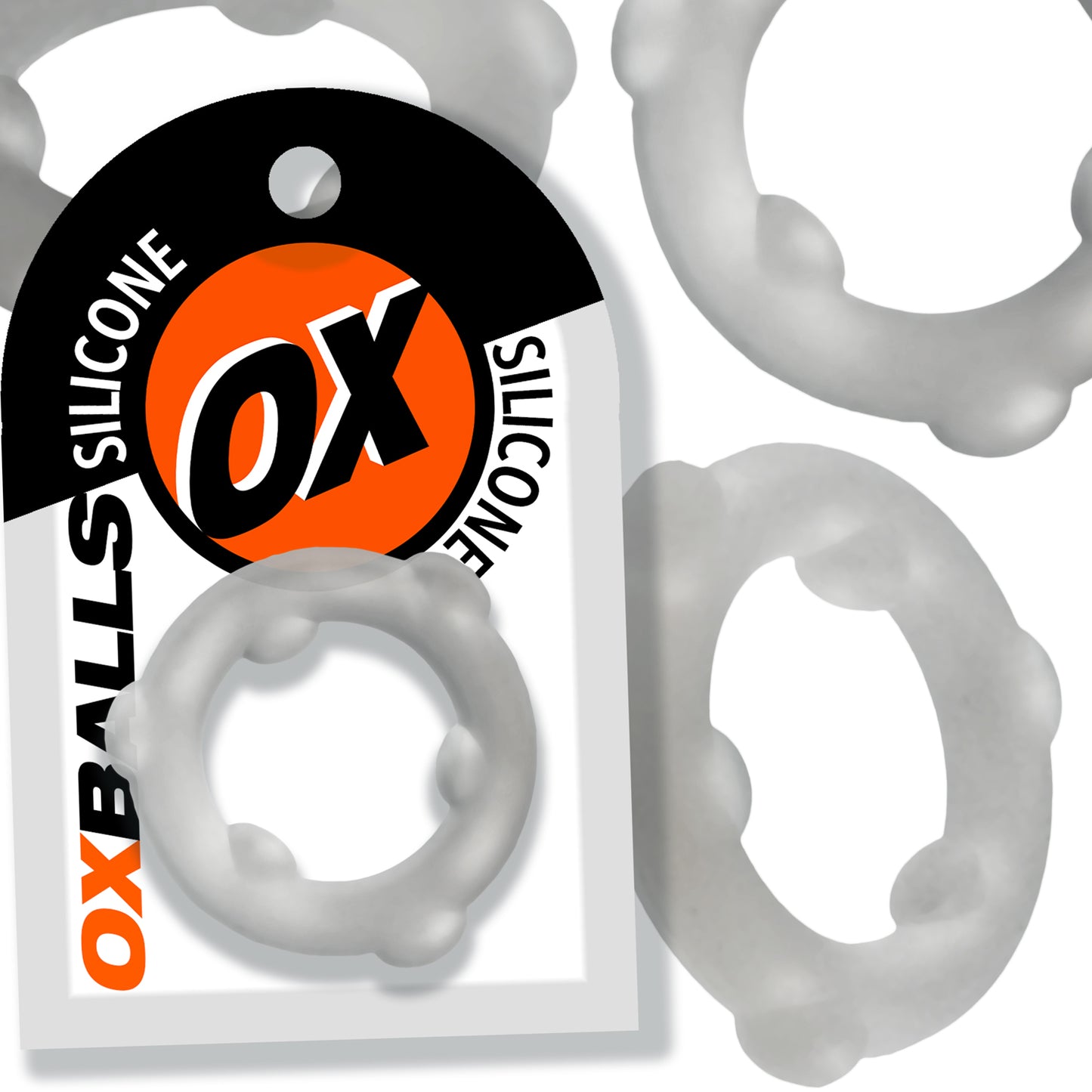 OxBalls Spinner Silicone Ring Clear