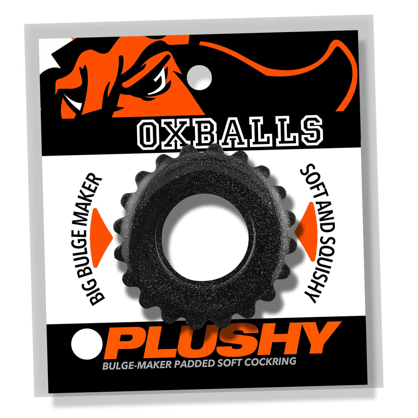 OxBalls Plushy Cock Ring Black