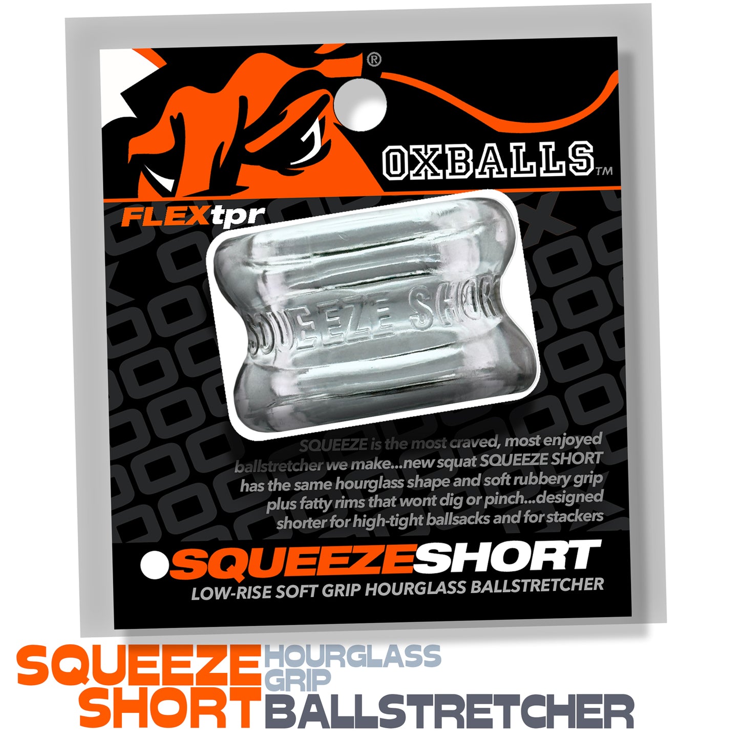 OxBalls Squeeze Short Ballstretcher Clear