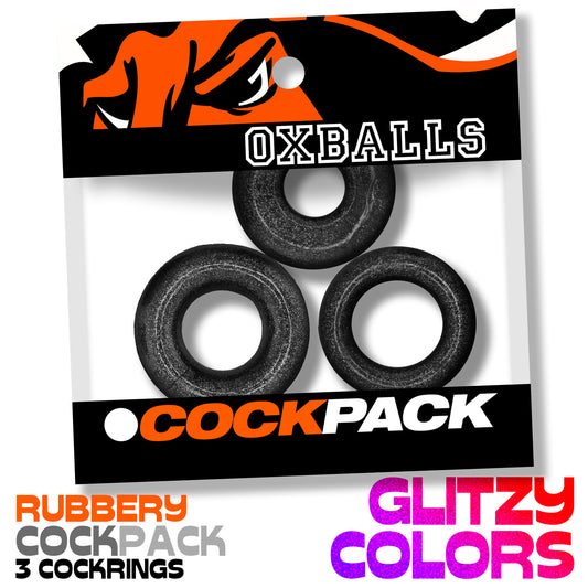 OxBalls Cockpack 3 Pc Ring Set Black