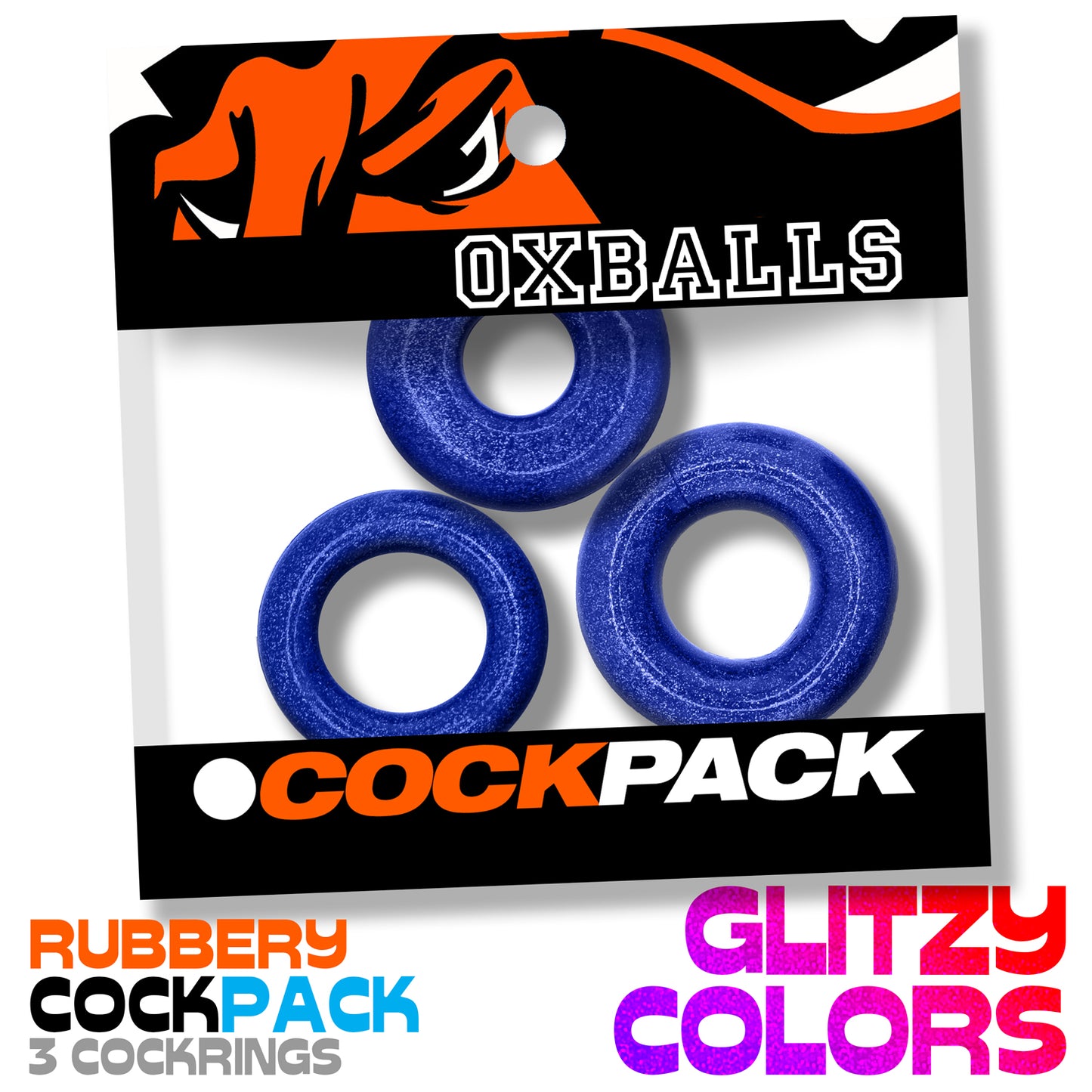 OxBalls Cockpack 3 Pc Ring Set Blue