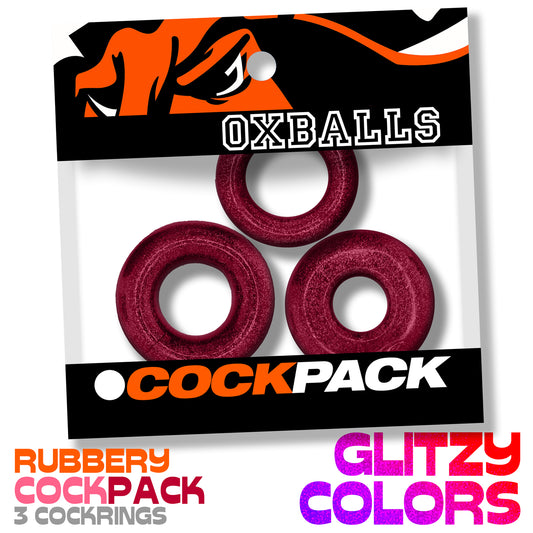 OxBalls Cockpack 3 Pc Ring Set Cherry Lips