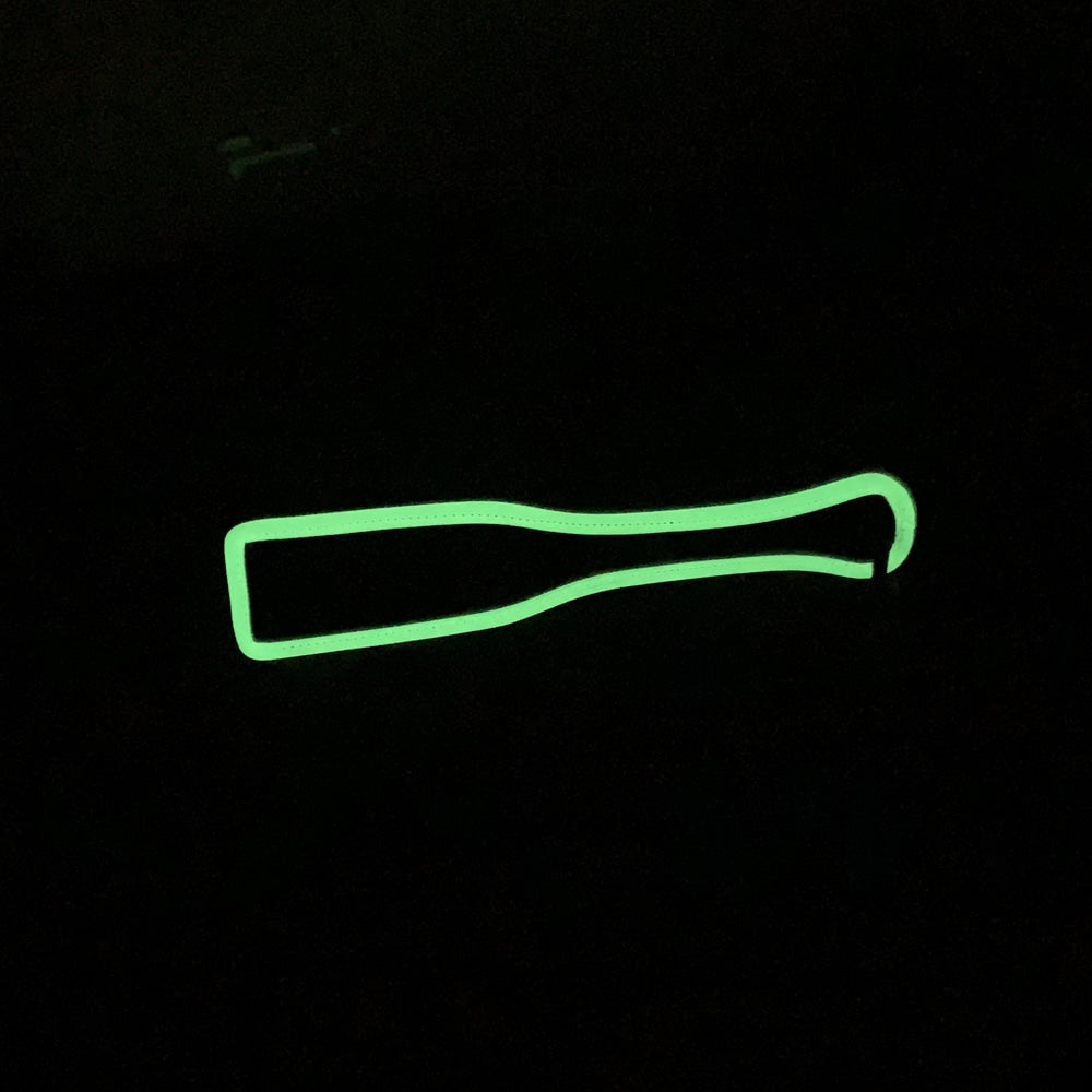 Love In Leather Black & Glow In The Dark Paddle PAD068