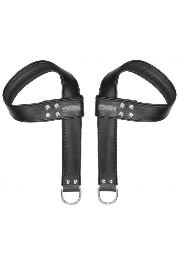 Shots Toys | Suspension Cuffs Saddle Leather Hands & Feet - Black