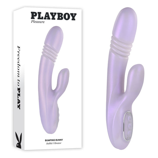 Playboy Pleasure BUMPING BUNNY Opal 22.9cm Thrusting & Warming Rabbit Vibrator