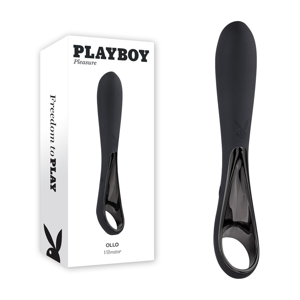 Playboy Pleasure OLLO Black 14.6cm USB Rechargeable Vibrator