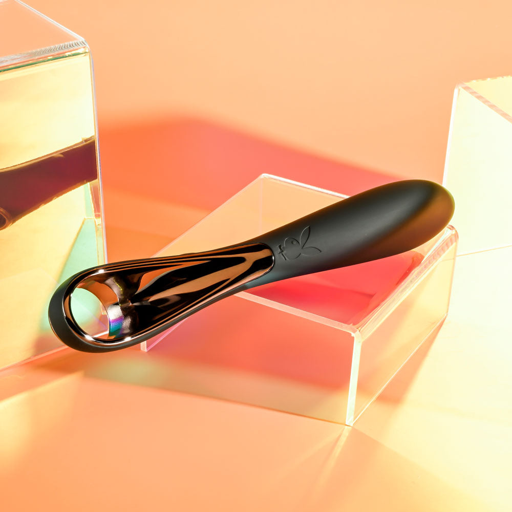 Playboy Pleasure OLLO Black 14.6cm USB Rechargeable Vibrator