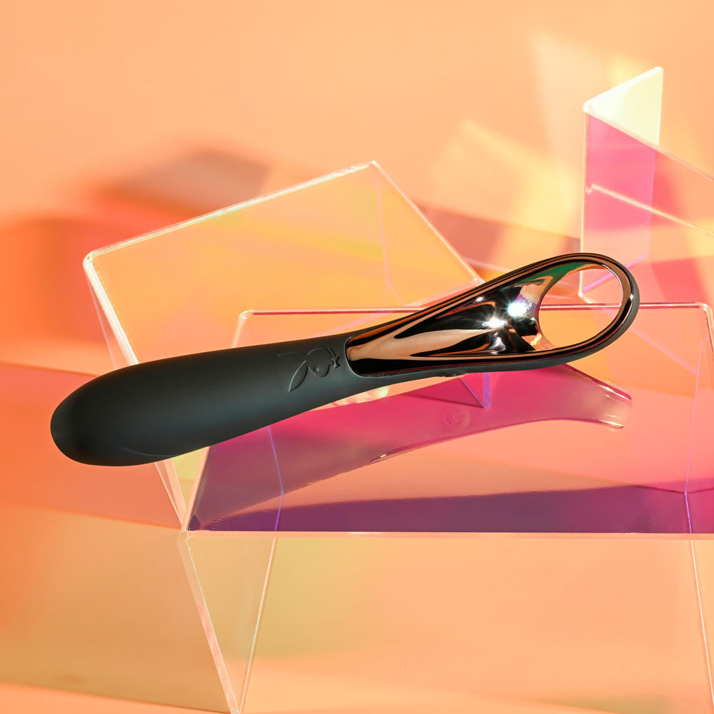 Playboy Pleasure OLLO Black 14.6cm USB Rechargeable Vibrator