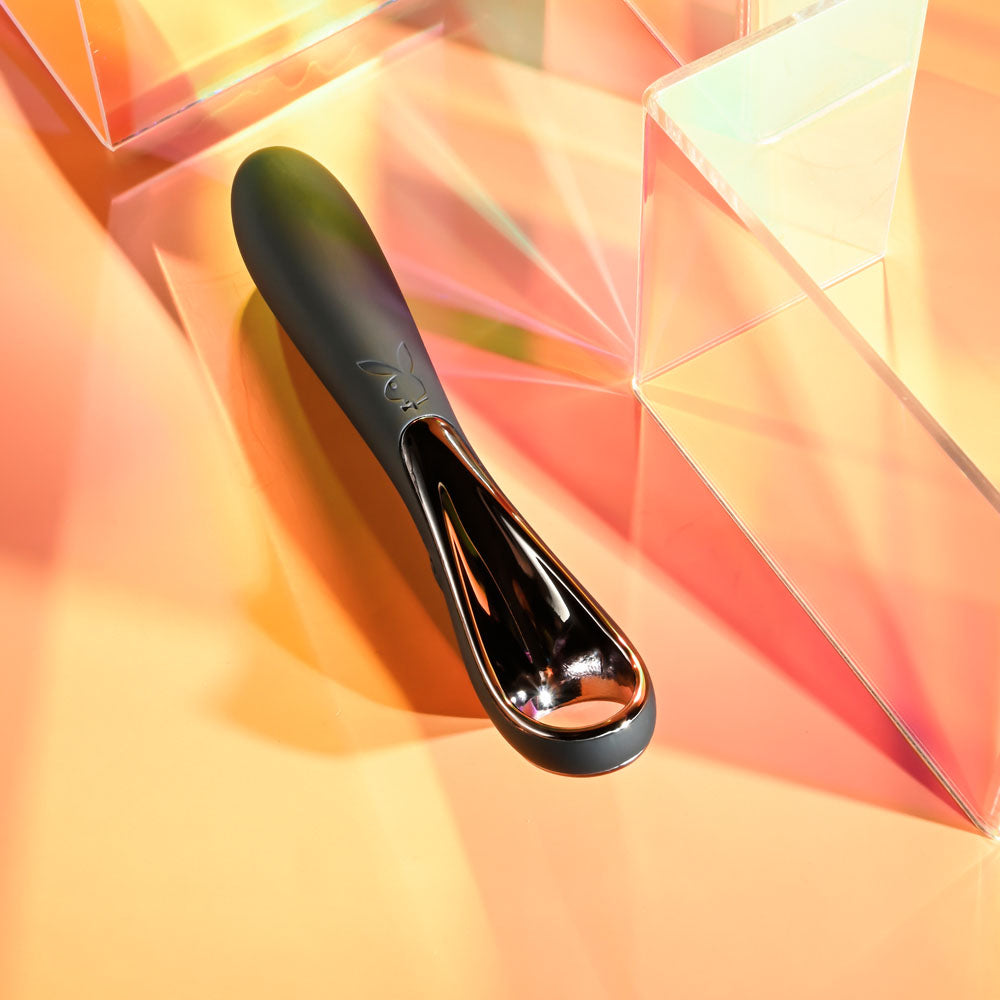 Playboy Pleasure OLLO Black 14.6cm USB Rechargeable Vibrator