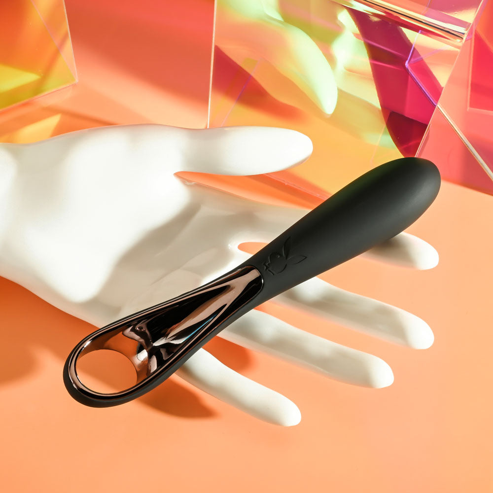 Playboy Pleasure OLLO Black 14.6cm USB Rechargeable Vibrator