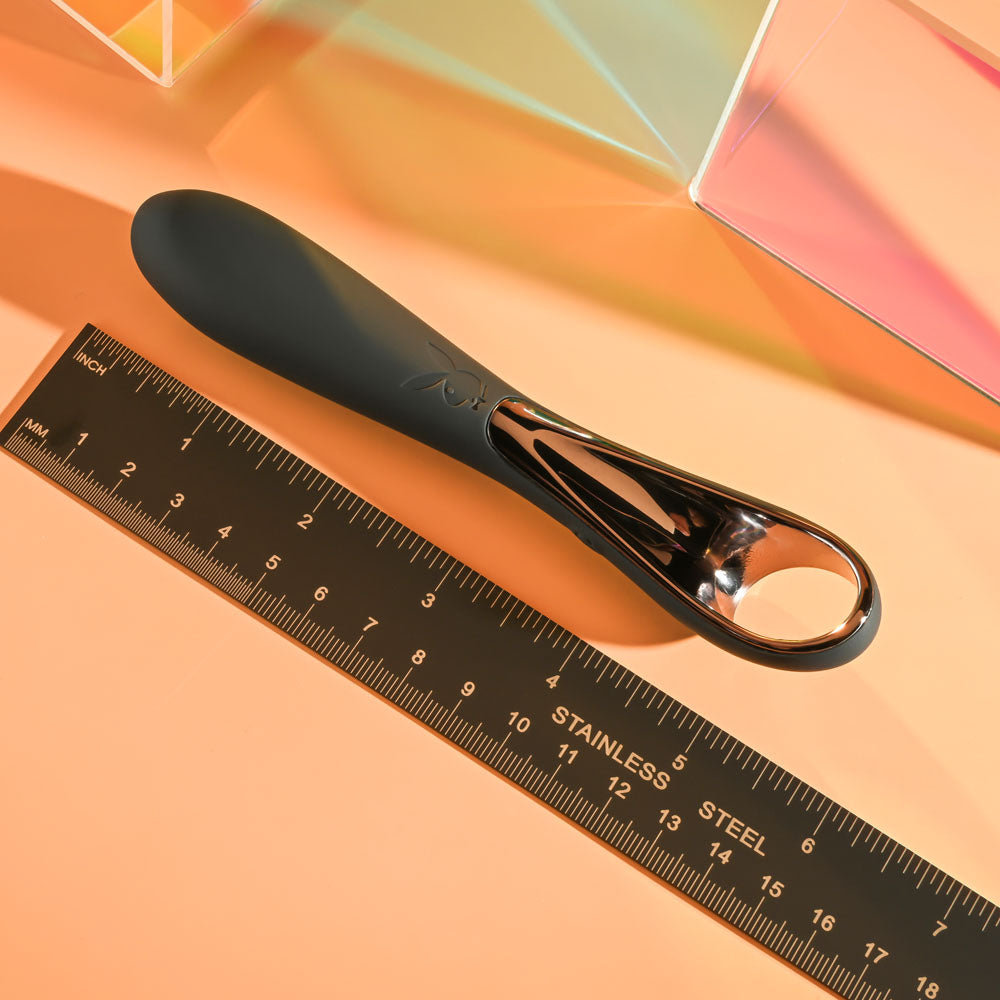 Playboy Pleasure OLLO Black 14.6cm USB Rechargeable Vibrator