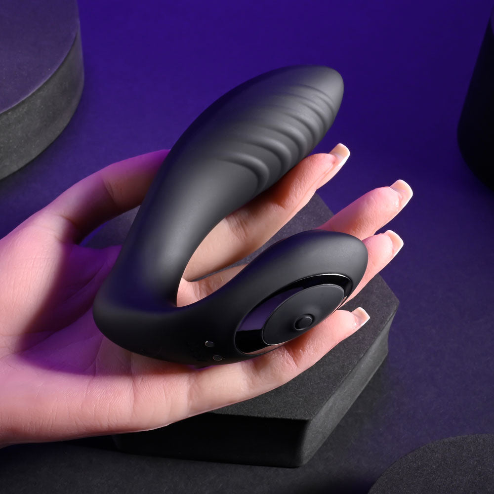 Playboy Pleasure PLAY TIME Black 12.7cm USB Rechargeable G-Spot P-Spot Vibrator