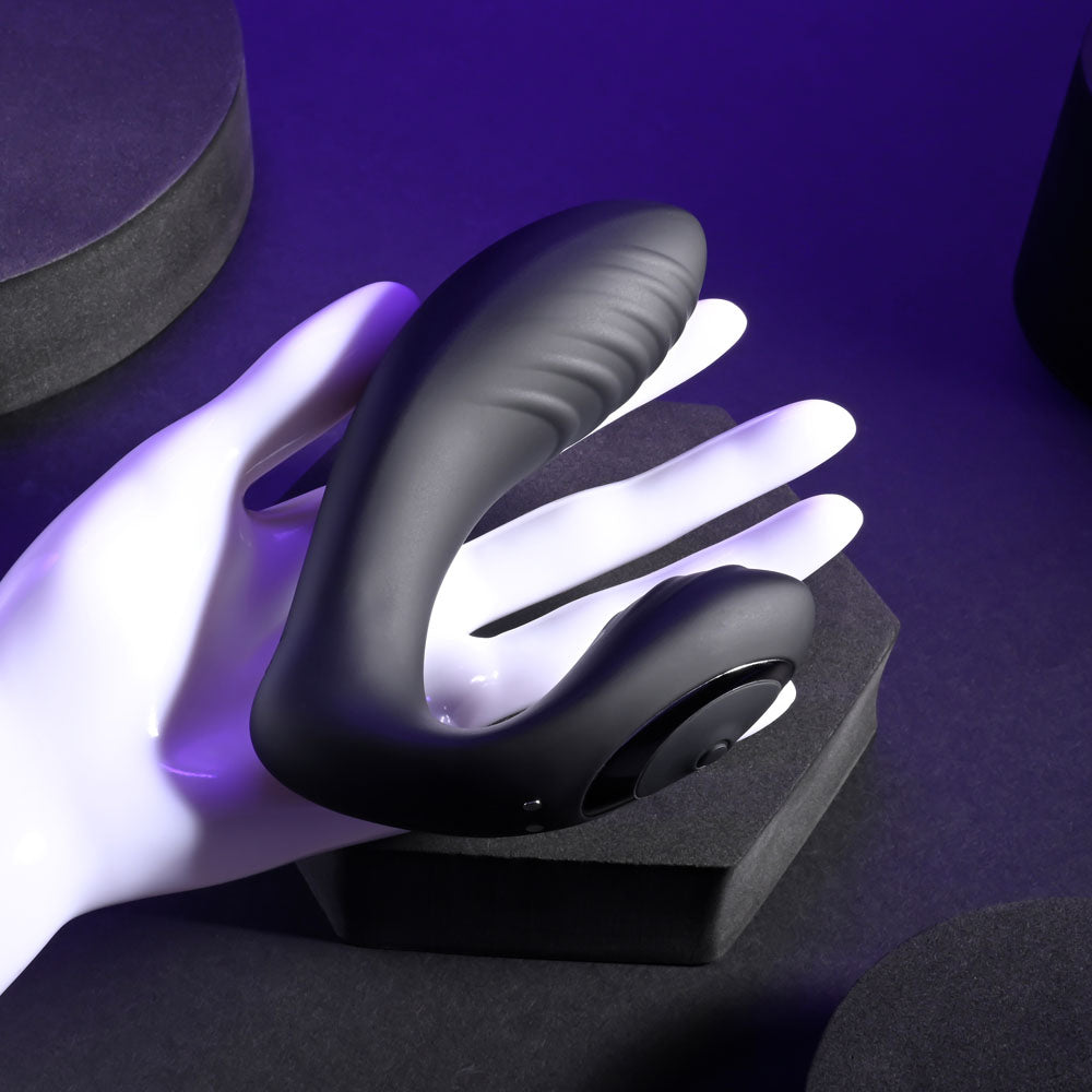 Playboy Pleasure PLAY TIME Black 12.7cm USB Rechargeable G-Spot P-Spot Vibrator