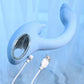 Playboy Pleasure SAPPHIRE SKY - Blue 21.6cm Vibrator with Double Tongue Stimulator