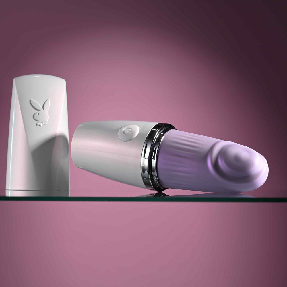 Playboy Pleasure GETAWAY White/Purple 14.2cm USB Rechargeable Tapping Stimulator