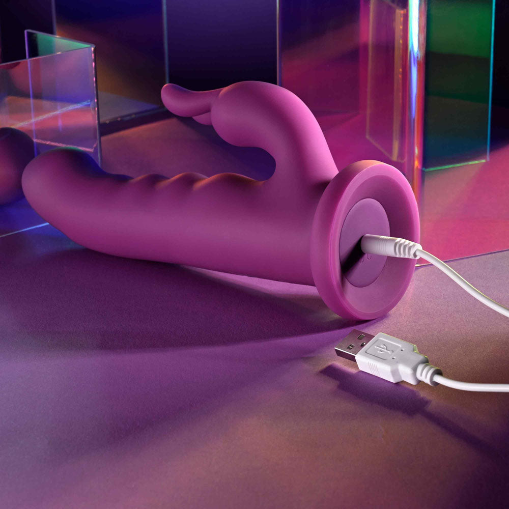 Playboy Pleasure FLUFFLE - Purple 19.7cm USB Rechargeable Rabbit Vibrator