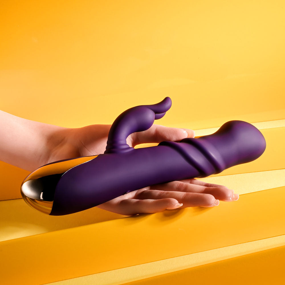 Playboy Pleasure BUNNY PUNCH - Purple 24.4cm Twirling Rabbit Vibrator