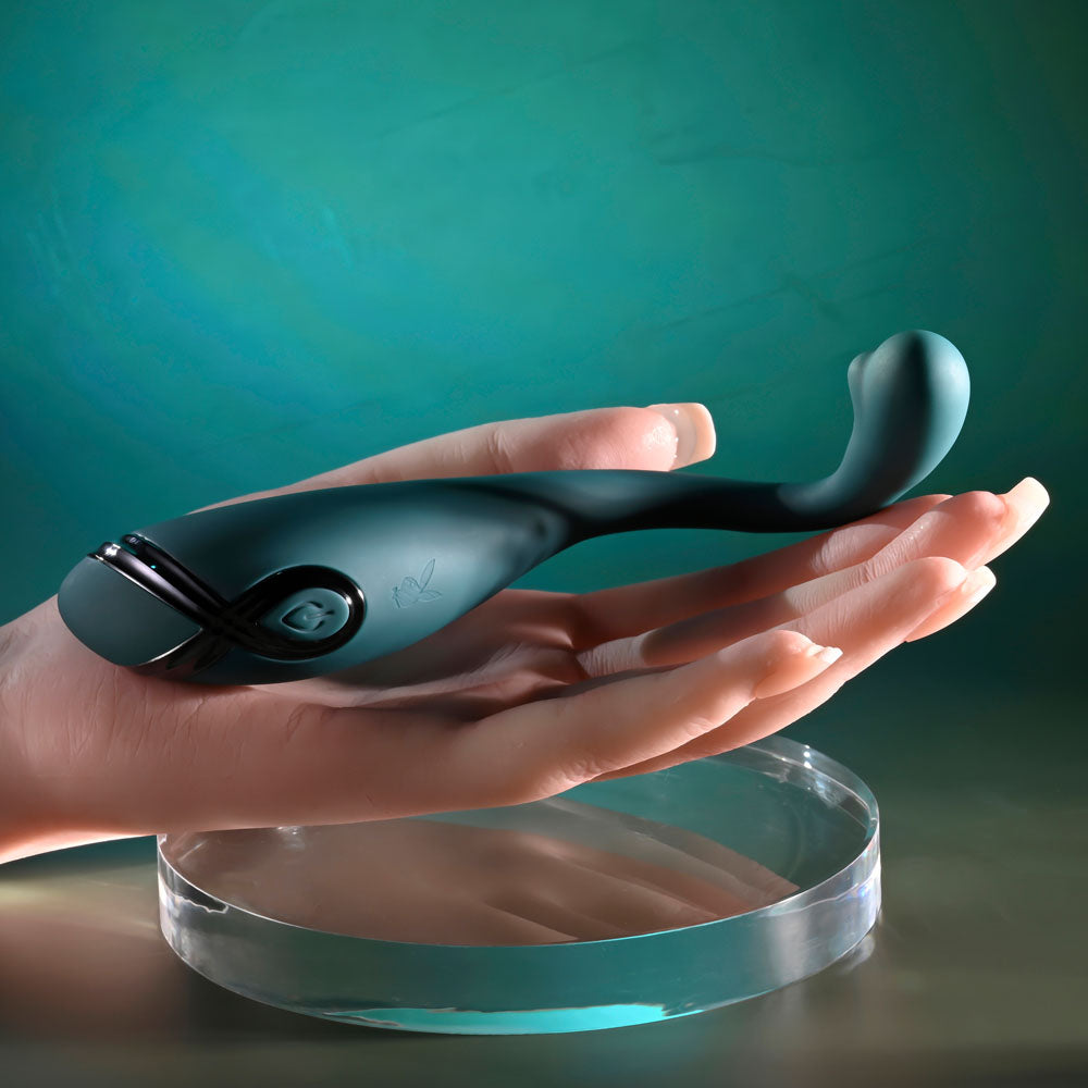 Playboy Pleasure PINPOINT PERFECTION - Green 19.3cm Poseable Bendable Vibrator