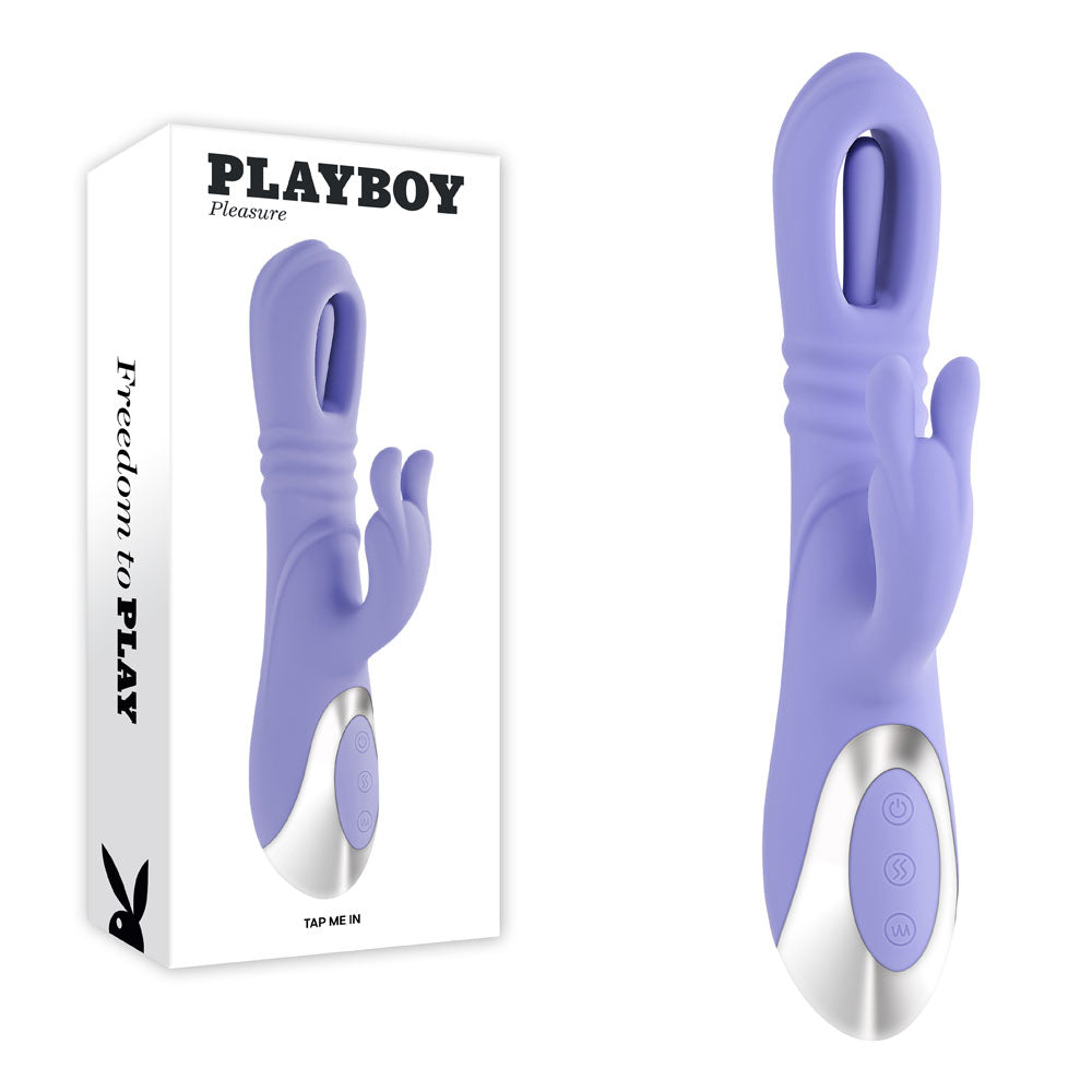 Playboy Pleasure TAP ME IN Thrusting Flapping Rabbit Vibrator