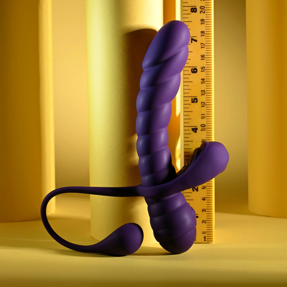 Playboy Pleasure TWISTED PLAYGROUND - Purple Vibrator and Cock Ring Kit