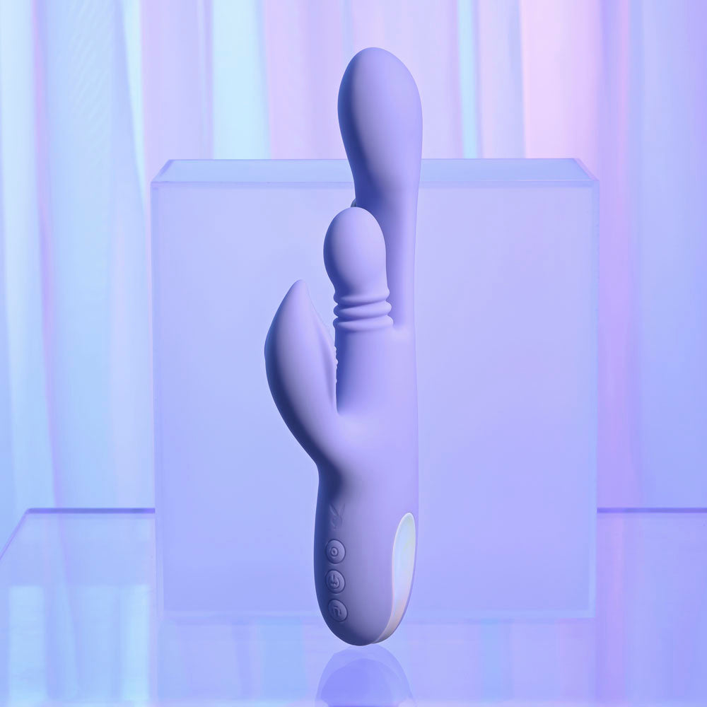 Playboy Pleasure NUBBIN RUBBIN - Purple 24.1cm Thrusting Rabbit Vibrator
